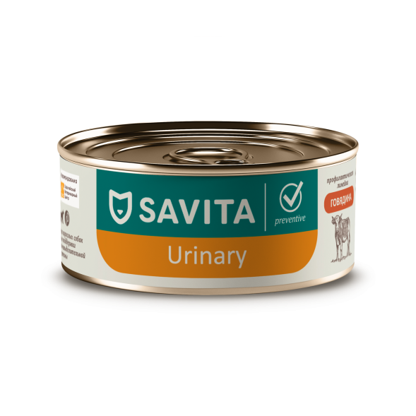 Savita Urinary - консервы для собак с говядиной, Профилактика мочекаменной болезни, профилактика, 100 гр