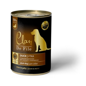 Clan De File - Консервы для собак, утка, 340гр
