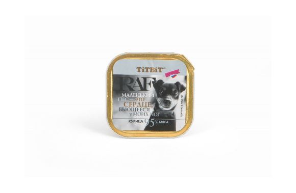 TiTBiT RAF - Паштет для собак с курицей 100 гр