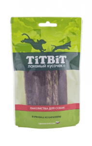 TiTBiT - Лакомство для собак, золотая коллекция, Карбонад из баранины, 70 гр