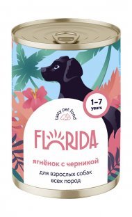 Florida - Консервы для собак, Ягненок с Черникой