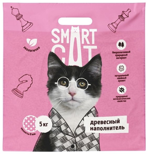 Smart Cat - Древесный наполнитель (пеллеты 8 мм)