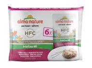 Almo Nature HFC Natural - паучи для кошек Тунец с курицей Набор 55гр *6
