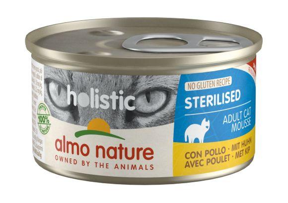 Almo Nature Holistic Sterilised - Консервы для стерилизованных кошек с цыпленком 85гр