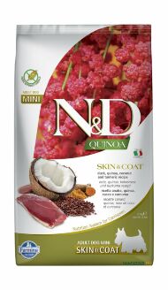 Farmina N&D GF Quinoa Skin&Coat Duck Mini - Сухой корм для собак, утка и киноа для здоровья кожи и шерсти