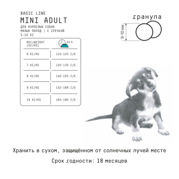 AJO Mini Adult - Сухой корм для взрослых собак маленьких пород, с Курицей и Гречкой