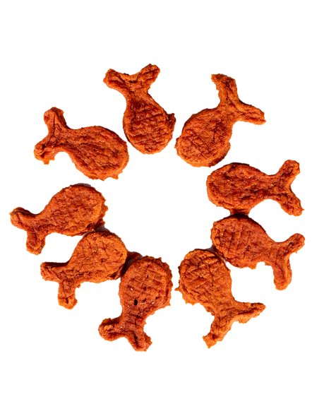 Wanpy Dog - лакомые кусочки из нежного лосося в форме рыбок 100 г