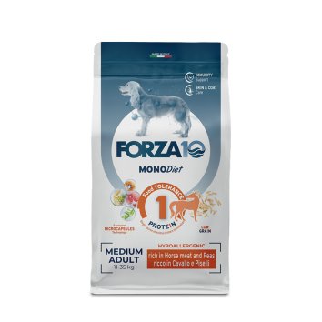 Forza10 - MonoDiet (МоноДиета) - Сухой корм для взрослых собак средних пород, с Кониной и Горохом