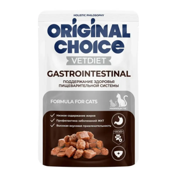 Original Choice Vetdiet Gastrointestinal - Пауч для для взрослых кошек с чувствительным пищеварением, 85гр