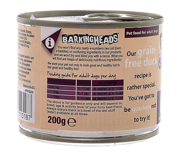 Barking Heads - Консервы для собак мелких пород с уткой