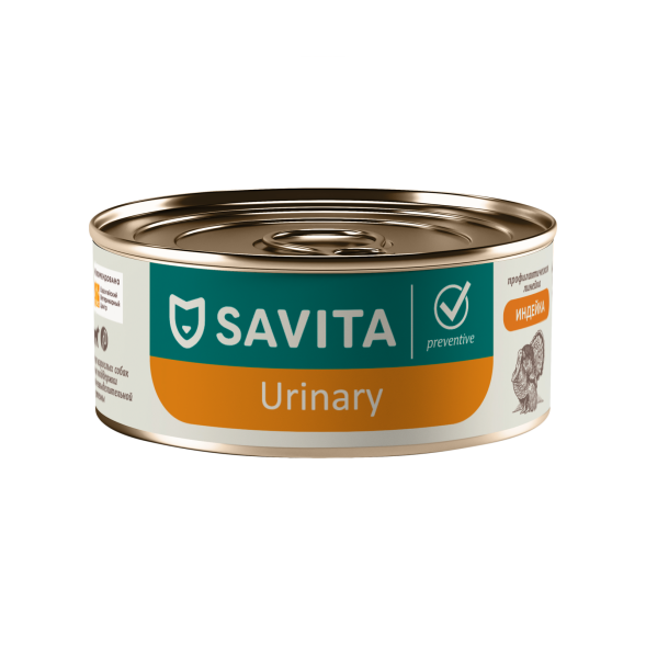Savita Urinary - консервы для собак с индейкой, Профилактика мочекаменной болезни, профилактика, 100 гр
