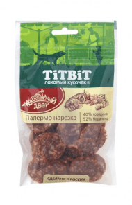 TiTBiT - Лакомства для собак, колбасный двор "Нарезка Палермо", 80 гр