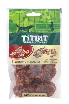 TiTBiT - Лакомства для собак, колбасный двор "Нарезка Палермо", 80 гр TiTBiT - Лакомства для собак, колбасный двор