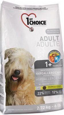 1St Choice Adult Hypoallergenic - гипоаллергенный корм для собак, утка с картофелем