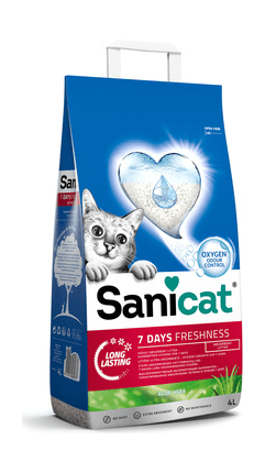 Sani Cat - Впитывающий наполнитель "7 дней", с ароматом Алоэ Вера, 2.87 кг