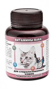 Вака - Витамины для стерилизованных кошек, 80 таб.