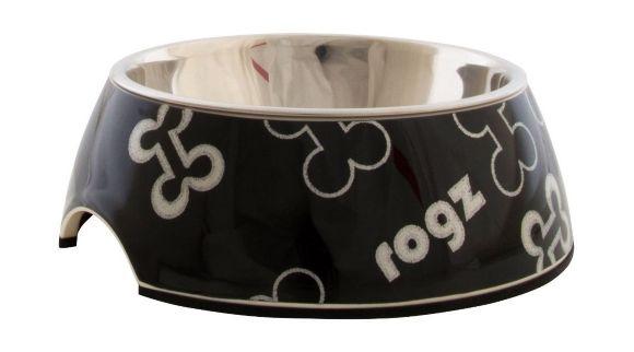 15794.580 Rogz Bubble Bowlz - Miska dlya sobak "Chernie kostochki" kypit v zoomagazine «PetXP» Rogz Bubble Bowlz - Миска для собак "Черные косточки"
