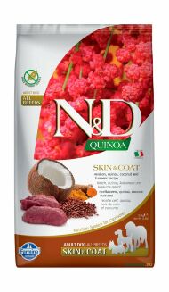 Farmina N&D GF Quinoa Skin&Coat Venison - Сухой корм для собак, оленина и киноа для здоровья кожи и шерсти