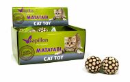 Papillon - Игрушка для кошек, мататаби - серебряный шар из лозы