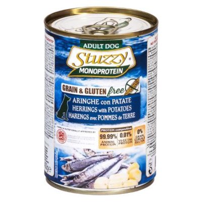 Stuzzy Monoprotein (Монопротеин) - Влажный корм для взрослых собак всех прод с сельдью и картофелем