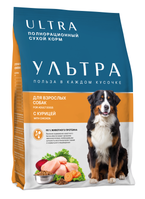 Ультра - Сухой корм для взрослых собак, с курицей Ультра - Сухой корм для взрослых собак, с курицей
