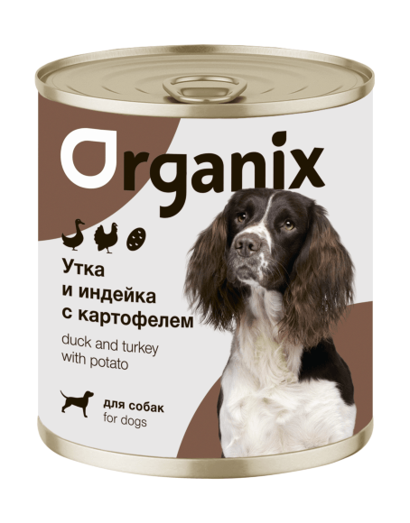 Organix - Консервы для собак, Утка, индейка, картофель