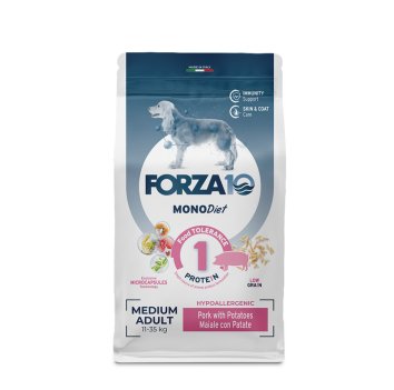 Forza10 - MonoDiet (МоноДиета) - Сухой корм для взрослых собак средних пород, со Свининой и Картофелем