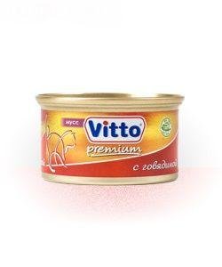 Vitto - Консервы для кошек Мусс с говядиной 85г