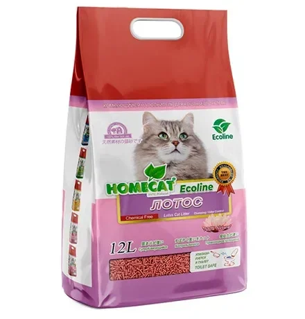 Homecat - Ecoline Лотос комкующийся наполнитель для кошачьих туалетов с ароматом лотоса