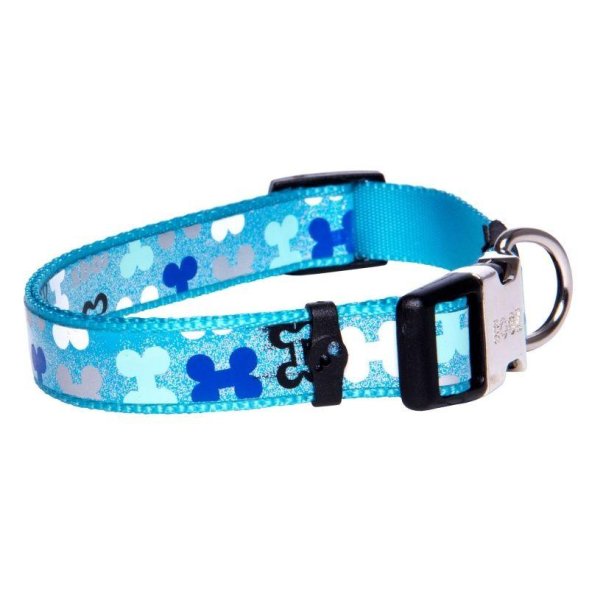 Rogz Side Release Collar - Ошейник для собак малых пород &amp;quot;Голубые косточки&amp;quot;