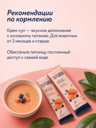 Florida - Крем-суп для котят и кошек, для чувствительного пищеварения, с лососем и черникой 75гр