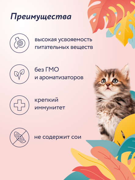Florida - Паучи для котят, кусочки с говядиной и морковью в желе 85гр