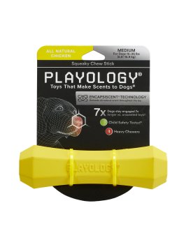 Playology - Жевательная палочка SQUEAKY CHEW STICK для собак средних пород, с Ароматом Курицы