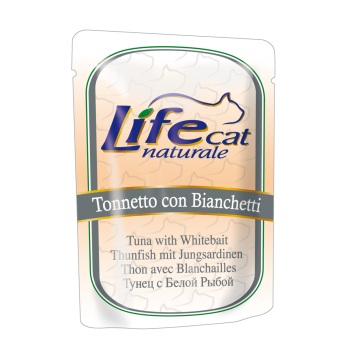 LifeCat - Паучи для кошек с тунцом и белой рыбой 70 гр.
