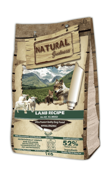 Natural Greatness Lamb Recipe Hypoallergenic - Сухой корм для собак с ягненком