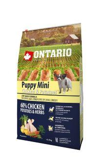 Ontario Puppy Mini Chicken & Potatoes – Сухой корм для щенков малых пород с курицей и картофелем