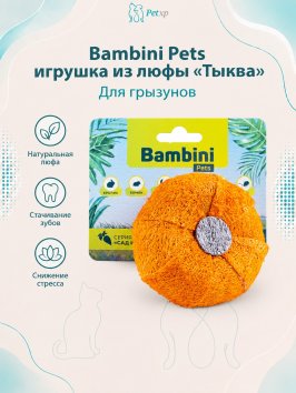Bambini Pets - игрушка для грызунов &amp;quot;Тыква&amp;quot; из люфы