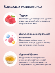 Florida - Крем-суп для котят и кошек, с тунцом и брусникой 75 гр