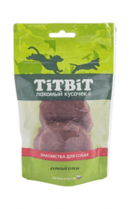 TiTBiT - Лакомство для собак, золотая коллекция "Куриный бургер", 70 гр