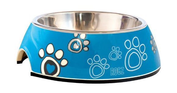 Rogz Bubble Bowlz - Миска для собак "Бирюзовая лапка"