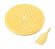 Mr.Kranch Лизательный коврик - для медленного поедания силиконовый диаметр 20 см желтый с лопаткой