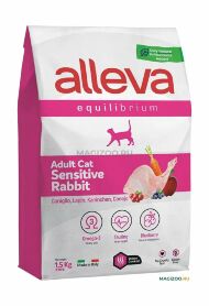 Alleva Equilibrium Sensitive - Сухой корм для взрослых кошек, при чувствительном пищеварении, кролик с рисом