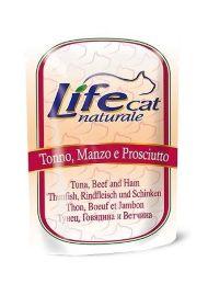 LifeCat Tuna, Beef and Ham - Консервы для кошек с тунцом, говядиной и ветчиной 70 гр.