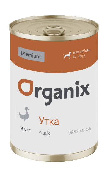 Organix - Консервы для собак, с уткой
