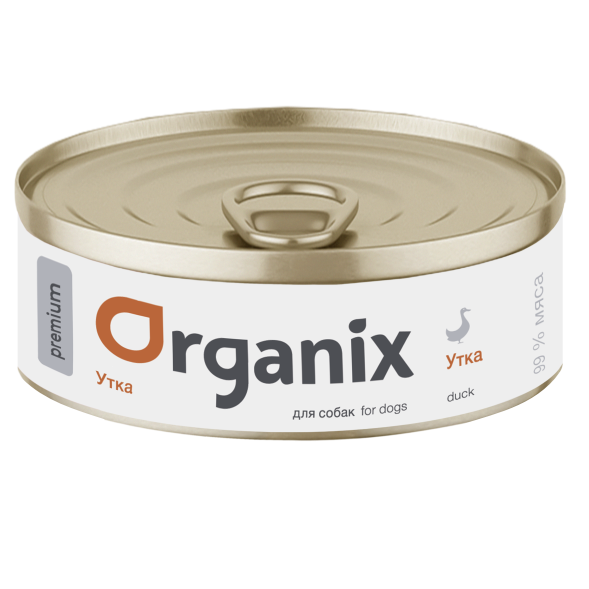 Organix - Консервы для собак, с уткой
