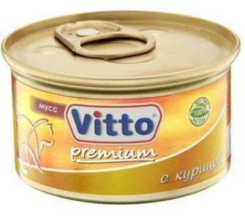 Vitto - Консервы для кошек мусс с курицей 85г
