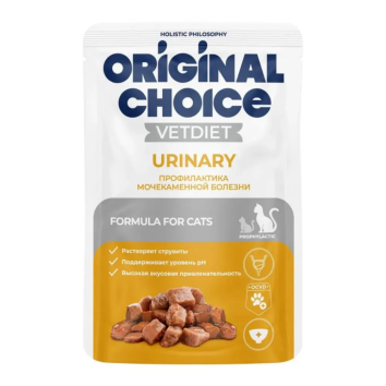 Original Choice Vetdiet Urinary - Пауч для взрослых кошек для профилактики МКБ, 85гр