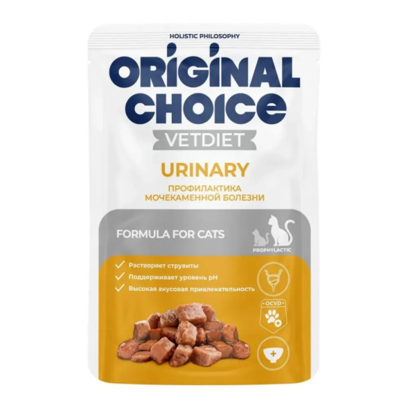Original Choice Vetdiet Urinary - Пауч для взрослых кошек для профилактики МКБ, 85гр