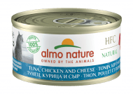 Almo Nature HFC Cuisine - Консервы для кошек с тунцом, курицей и сыром 70гр