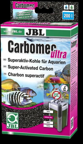 JBL - Суперактивный гранулированный уголь для фильтров в морских аквариумах, 400 г (Carbomec ultra)